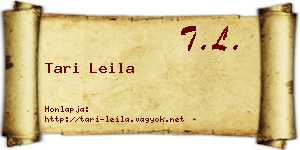 Tari Leila névjegykártya